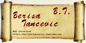 Beriša Tančević vizit kartica